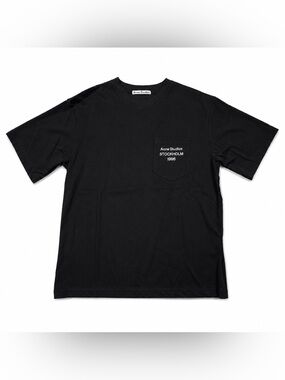 Acne Black Pocket Logo T-Shirt